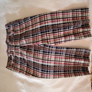 L.L. Bean Multicolor Plaid Wide Leg Pants